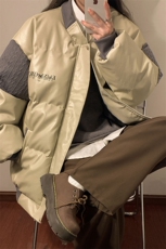 中性风黄灯毛线衣拼接PU皮棉衣男：聚酯纤维MY78756P140控198，男装针织衫/毛衣，星座227-7