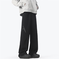 现货2025年秋季新款宽松休闲卫裤男D329-QM760-特P50无差价-控88，男装休闲裤，电商D329