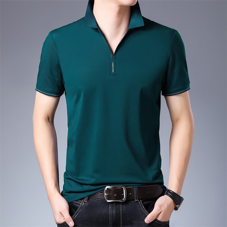 短袖t恤男上衣服2023夏季打底衫新款Polo商务休闲中年男装体恤衫,男装T恤,电商B212（原钱塘6029）