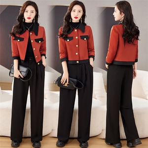 2023春季时尚简约大方气质优雅收腰显瘦休闲修身百搭潮流两件套，女装套装/套裙，香水丽阁