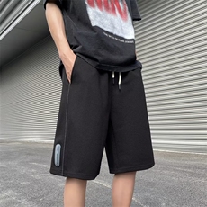 2024夏轻熟风坑条纹宽松休闲短裤百搭纯色裤子D11-P32，男装休闲裤，星座1109-3
