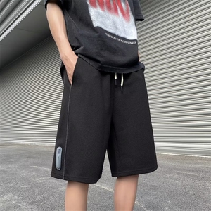 2024夏轻熟风坑条纹宽松休闲短裤百搭纯色裤子D11-P32图片
