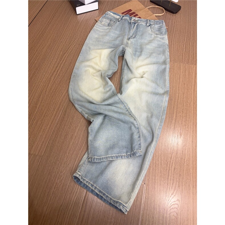 B221美式ins高街宽松直筒莱赛尔冰丝牛仔裤LK25489-特P40控78，男装牛仔裤，电商B221