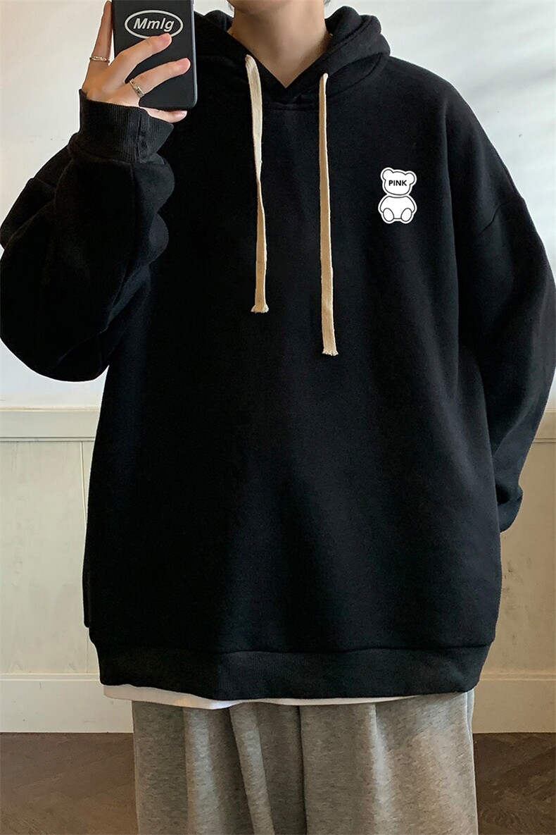 纯棉连帽卫衣男大码运动帽衫宽松薄WY2292-P35,男装卫衣,电商A040