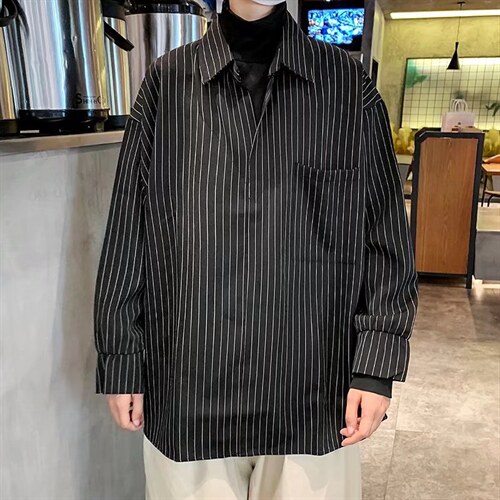 假两件衬衫男春季韩版潮流帅气长袖外套C32P42,男装衬衫,星座1116-2