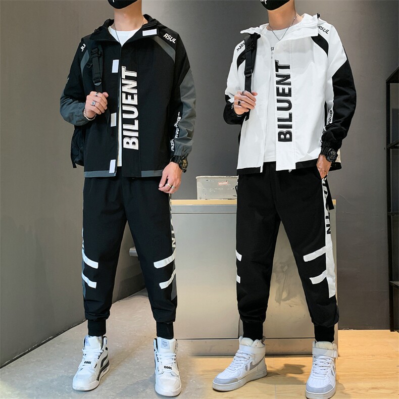 男装2021新款春秋夹克外套搭配一套潮流韩版休闲套装DS873T,男装夹克,电商A102