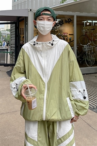 夏季防晒服套装 运动风拼色时尚防晒衣夹克衫男 XZ514-2-1609-P98图片