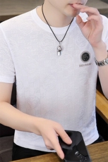 84150-P28欧货短袖t恤男2025夏季潮牌潮修身半袖圆领烫钻男士潮，男装T恤，电商D310B-1