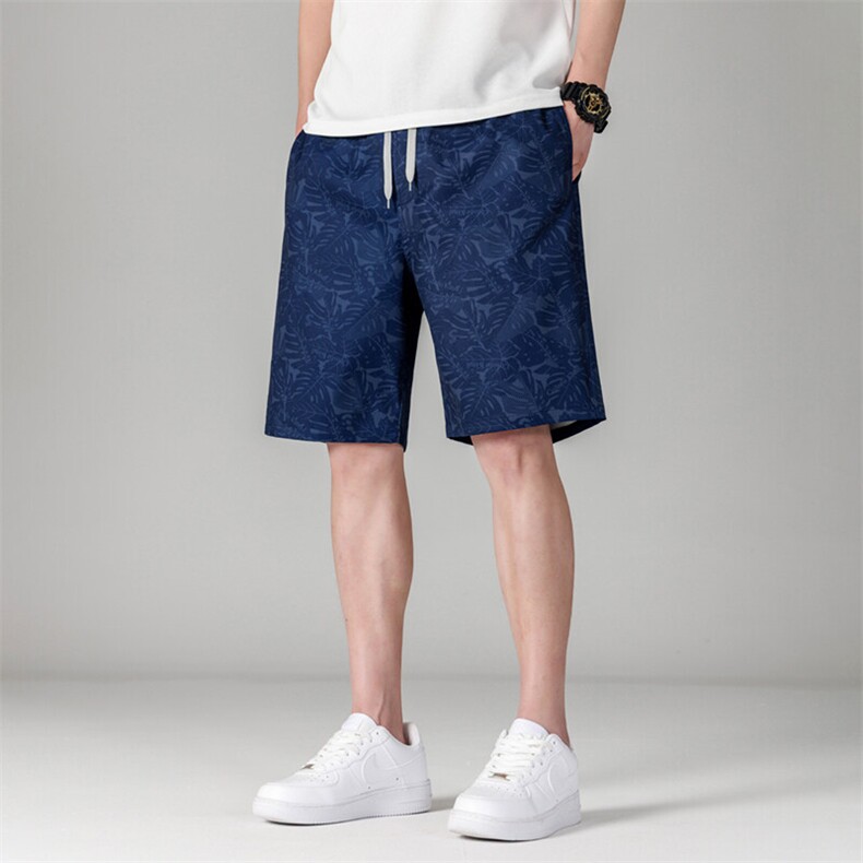 夏季休闲短裤男潮流时尚透气凉感五分裤户外宽松沙滩裤-J1155-P25,男装牛仔裤,星座310B-3