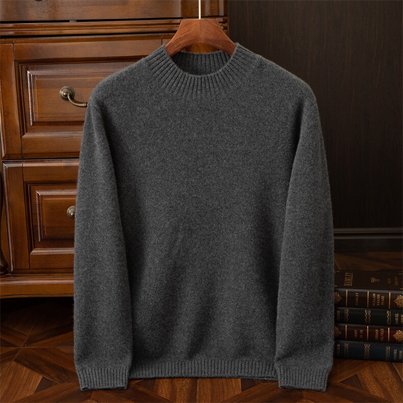 男士羊绒衫经典半高领设计羊绒时尚保暖，男装羊绒套衫，鼎坤羊绒