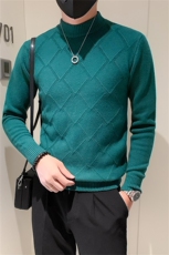 社会小伙秋冬季男士圆领套头毛衣纯色修身针织衫C208-8891-特P48，男装针织衫/毛衣，电商C208