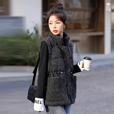 绵羊毛90白鸭绒羽绒服马甲女2025冬季新款韩版时尚气质保暖小外套，女装羽绒服，意芙