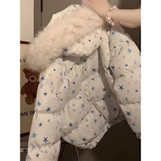1506-1/M78491/P89棉服女冬季新款蝴蝶结连帽百搭面包服，男装棉衣，星座1506-1