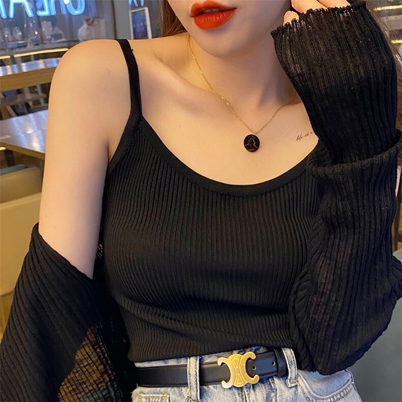 夏季新款简约莱赛尔天丝背心女宽松百搭显瘦时尚休闲上衣,女装背心吊带,斯美雅安迪绒