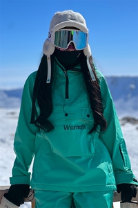 冬季大口袋连帽大码滑雪服男女加绒加厚防水防风保暖外套M25-P175图片