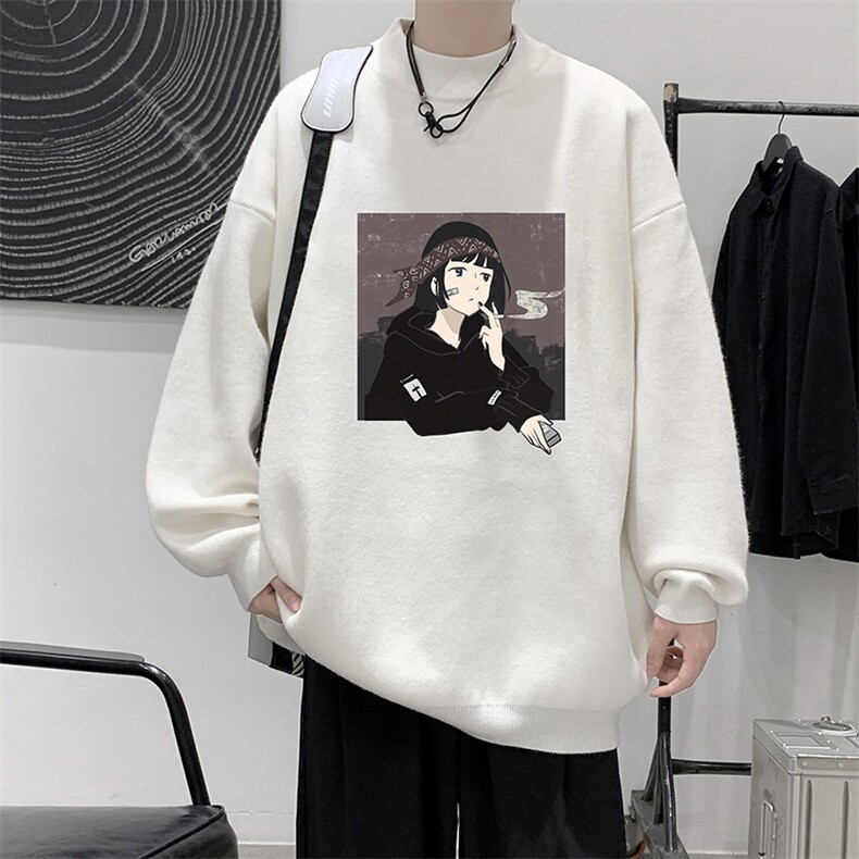 控68半高领毛衣男士大码针织衫男毛线衣男M18122-P45加绒款-P65，男装针织衫/毛衣，电商A040