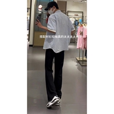 美式高街hiphop冰丝铆钉微喇休闲裤货号K2426P55，男装休闲裤，电商A063