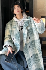 小香风千鸟格呢子风衣A071-F13-P135，男装风衣，电商A071