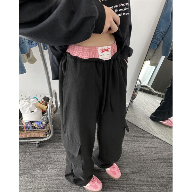 INS美式潮流假两件拼接宽松大口袋工装裤B315-K24355-特p40-控78,男装工装外套,电商B315