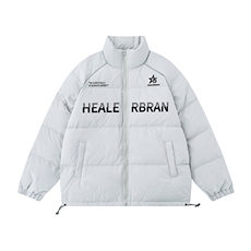白底23新款冬季时尚百度宽松印花羽绒服外套YR63001P225控298，男装羽绒服，电商A268-1