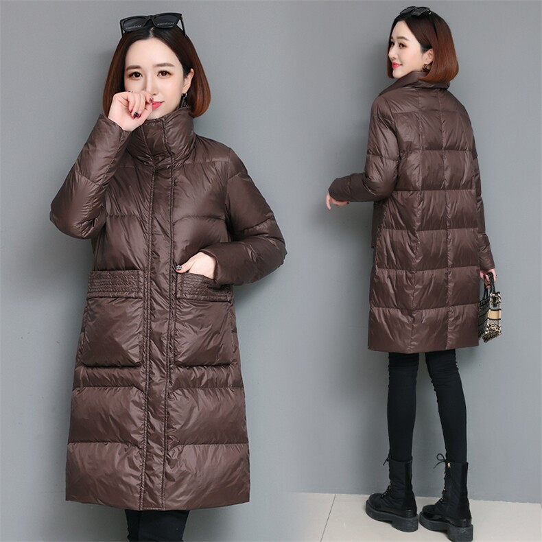 2021新款时尚中长款羽绒服修身显瘦保暖外套,女装羽绒服,依恋蒂丝
