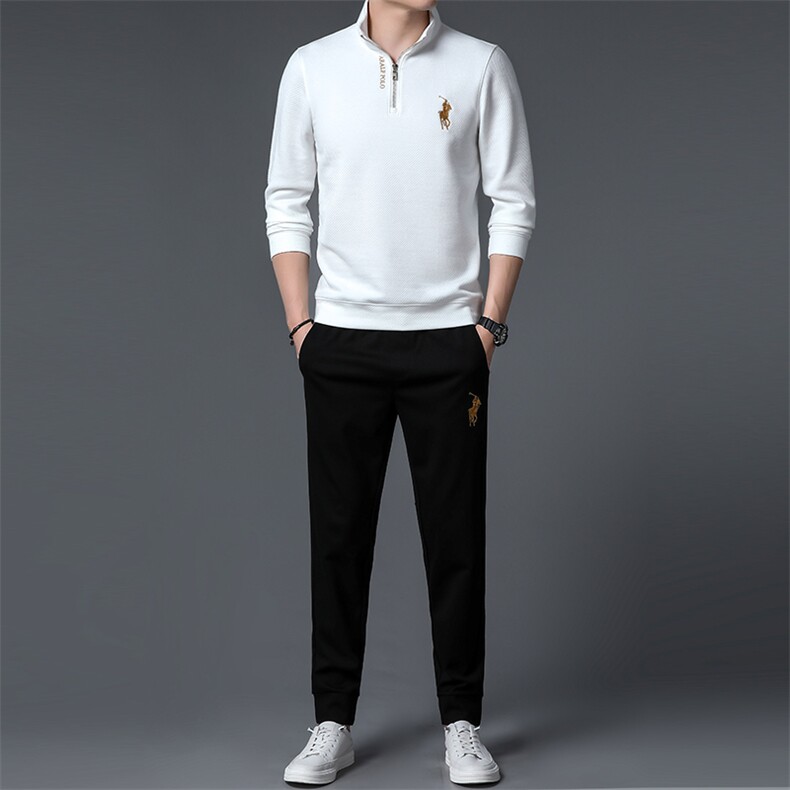 SA3067-2钱塘2020-2冬季厚款时尚休闲半高拉链中年男士卫衣P147,男装休闲套装,钱塘207-2