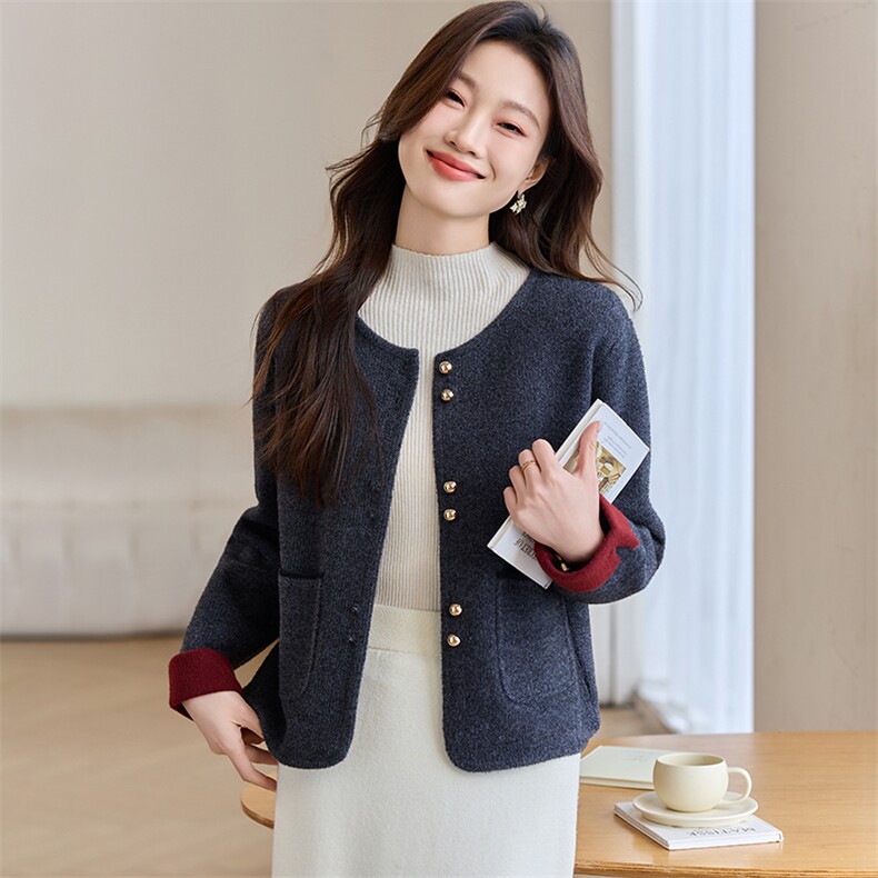 时尚减龄针织开衫女春装2025新款设计感好看别致休闲百搭毛衣外套,商品下架区,韩然一族