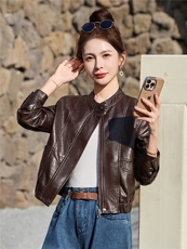2026年春季新款现货时尚皮衣小外套经典女装，女装皮衣，臻衣坊