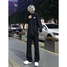B221美式ins高街暗黑小众修身弹力休闲牛仔裤LK23010-P60控78，男装牛仔裤，电商B221