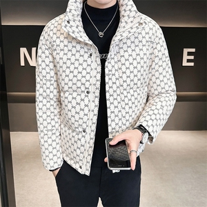 店主风 冬季字母立领羽绒服男保暖外套 标50绒 B328-9901-P185图片