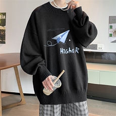 半高领毛衣男士大码针织衫男毛线衣男M18270-P45加绒款-P65，男装针织衫/毛衣，电商A040