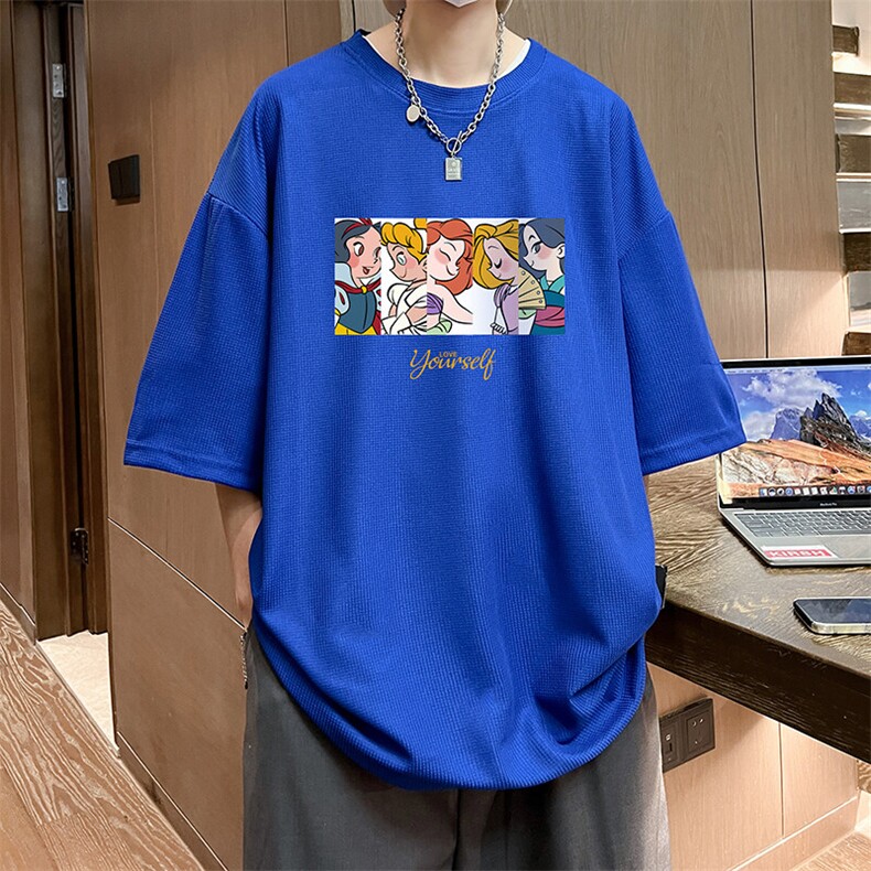 华夫格t恤男短袖男大码五分袖大皂风HT73396-P22,男装T恤,电商A040