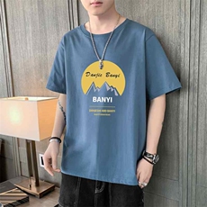 2026夏季新款现货潮流男士印花圆领T恤短袖薄款1210-2-DT172-P10，男装T恤，星座1816-2（原1210–2）
