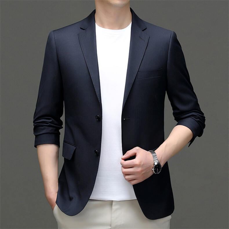 秋季新款西装男西服简约外套羊毛西服商务休闲小西装单西,男装西服,电商B360