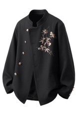 风竹子刺绣M-5XL大码95%涤纶5%氨纶中式西服XF78309特P70控128，男装西服，星座226-1
