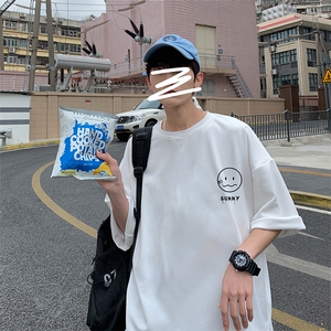 Q11072-P30 春夏季七分袖t恤男大码五分袖男短袖中袖图片