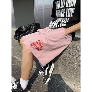 美式多巴胺短裤男女夏新款潮牌运动裤沙滩阔腿五分裤子K6456-P25图片