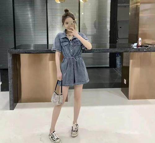 夏款，薄款软牛仔连体裤，女装连体裤，她西子