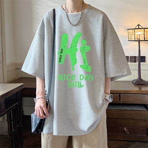 华夫格t恤男短袖男大码五分袖 HT73418-P22图片