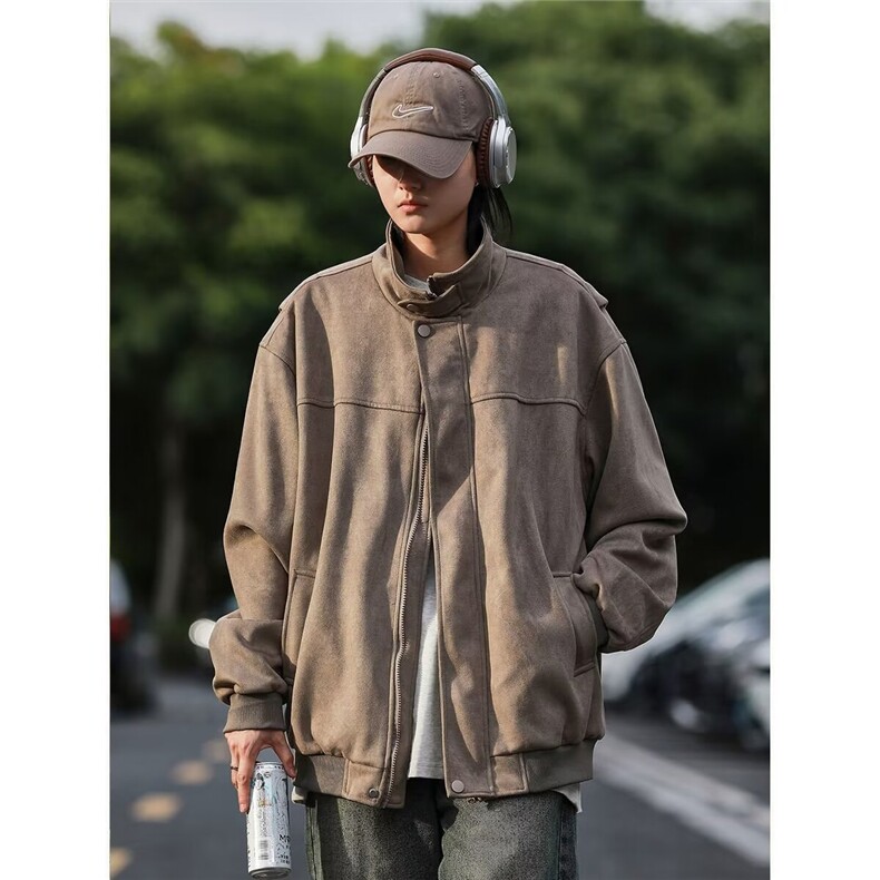 W008麂皮绒夹克咖啡/黑/M-3XLP504-8X54,男装夹克,星座506A