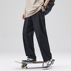 黑色微喇休闲裤男2025春季新品美式复古舒适百搭长裤DY5010-P65，男装休闲裤，电商A178-1