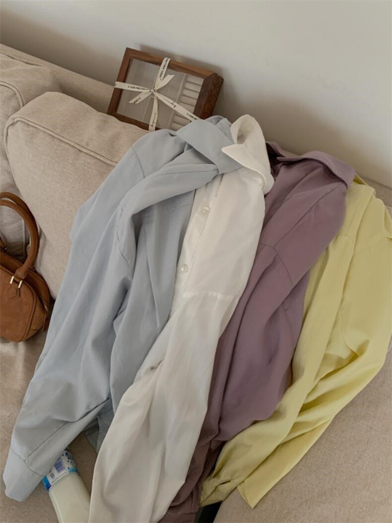 简约莫兰迪色系净版衬衣，其它，DAP