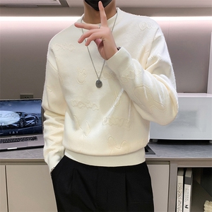 B216 MY142 P70 2025秋冬新款男士毛衣卡通圆领 针织衫图片