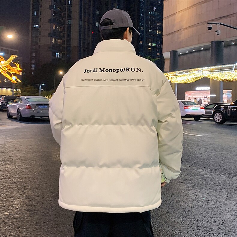 港风潮牌新款亮皮防水立领棉服潮流保暖棉衣M083S-P100控139,男装棉衣,星座717