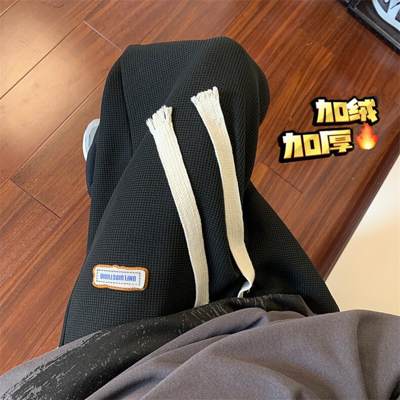 冬季加绒加厚裤子百搭潮流运动裤休闲裤卫裤117Ap38,男装休闲裤,电商D315A