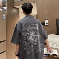 可设48小时支持抖音得物来样二开网眼透气翻领t恤美式短袖POLO衫，男装T恤，电商A486-1