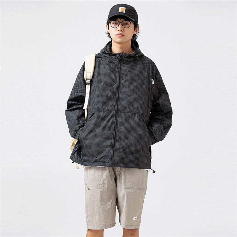 外27-2GANYOU日系清新格子防晒服（网盘带报告）JK36-P85,男装夹克,新杭派外27-2