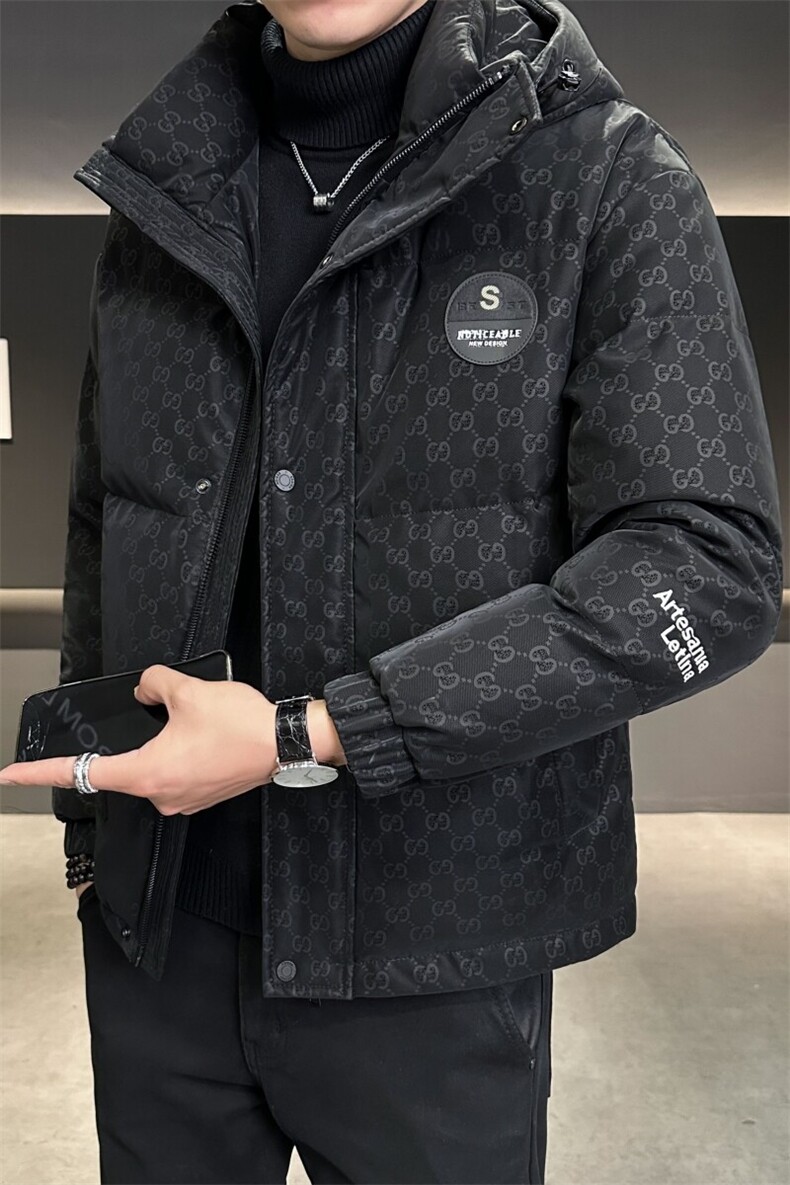 2024新款男士羽绒服高端帅气连帽羽绒外套B240-YR6826-P205,男装羽绒服,电商B240