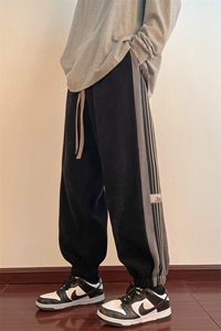 高品质欧棉绒裤腰包边百搭大码宽松宽松束脚休闲裤男3366-P55控78图片