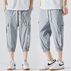 2025夏季新款男士七分裤时尚休闲马裤潮流男裤子KZ1066-P28，男装休闲裤，星座217-4